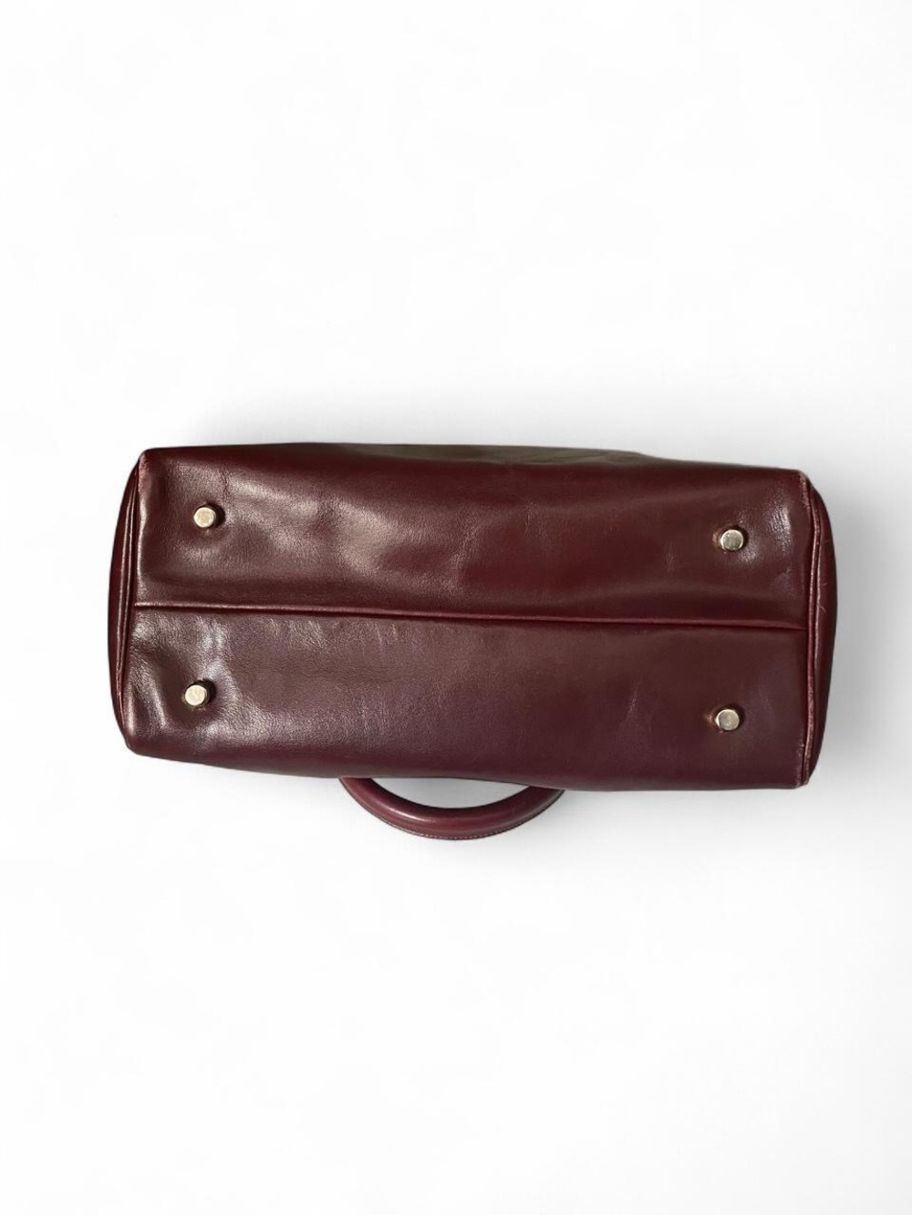 Vintage Morris Moskowitz Genuine Leather Satchel | Burgundy Oxblood Handbag - Picture 6 of 8